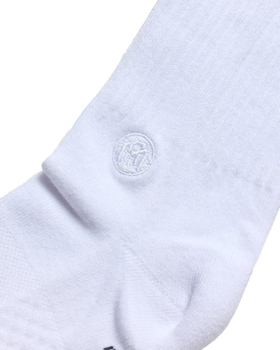 Core Crew Socks-White-Regular
