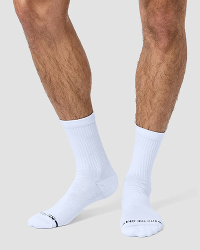 Core Crew Socks-White-Regular