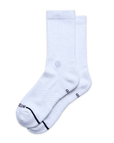 Core Crew Socks-White-Regular-Mock