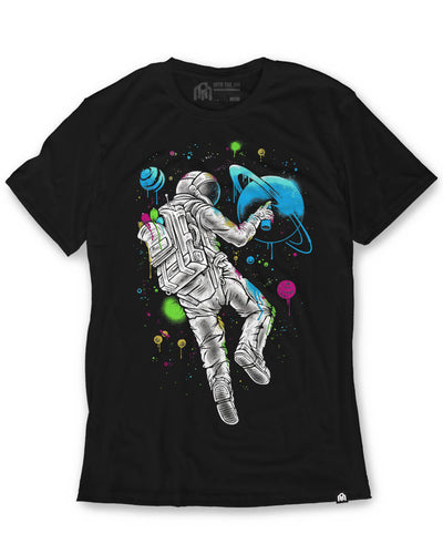 Cosmic Canvas Tee-Black-Regular-Mock--Model---L