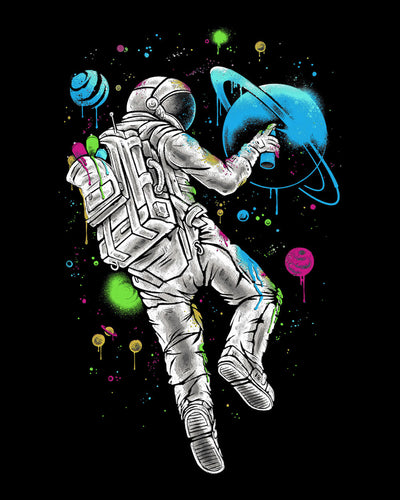 Cosmic Canvas Tee-Black-Regular-Swatch--Model---L