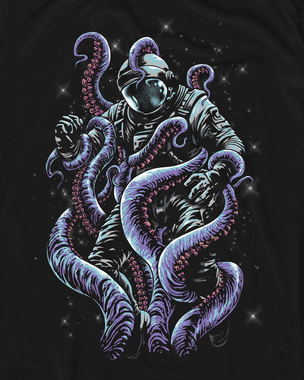 Cosmic Coil Glow-in-the-Dark Tee-Black-Regular-Swatch--Model---L
