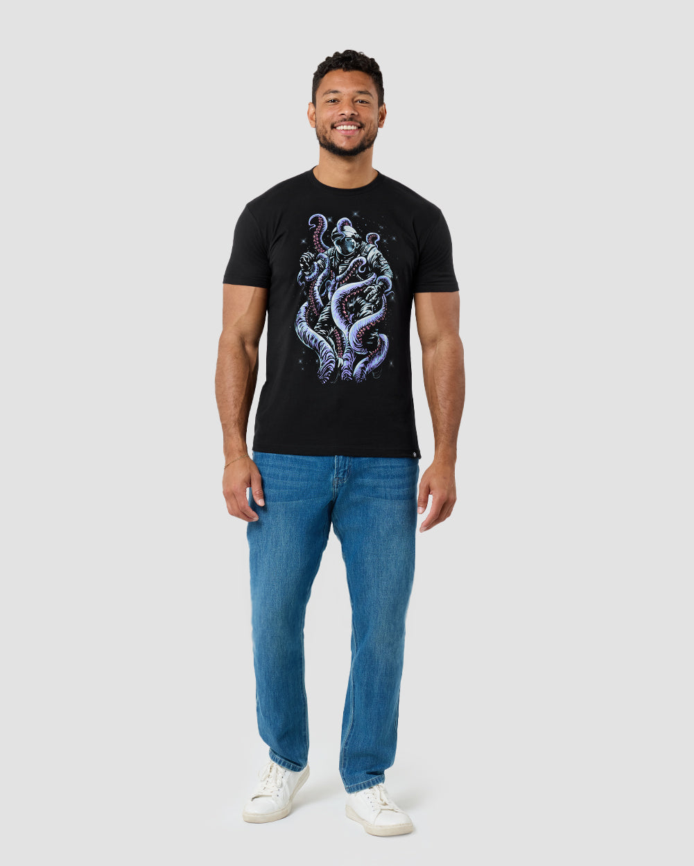 Cosmic Coil Glow-in-the-Dark Tee-Black-Regular-Full--Model---L
