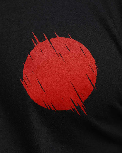 Cosmic Dawn Tee-Black-Regular-Detail--Model---L