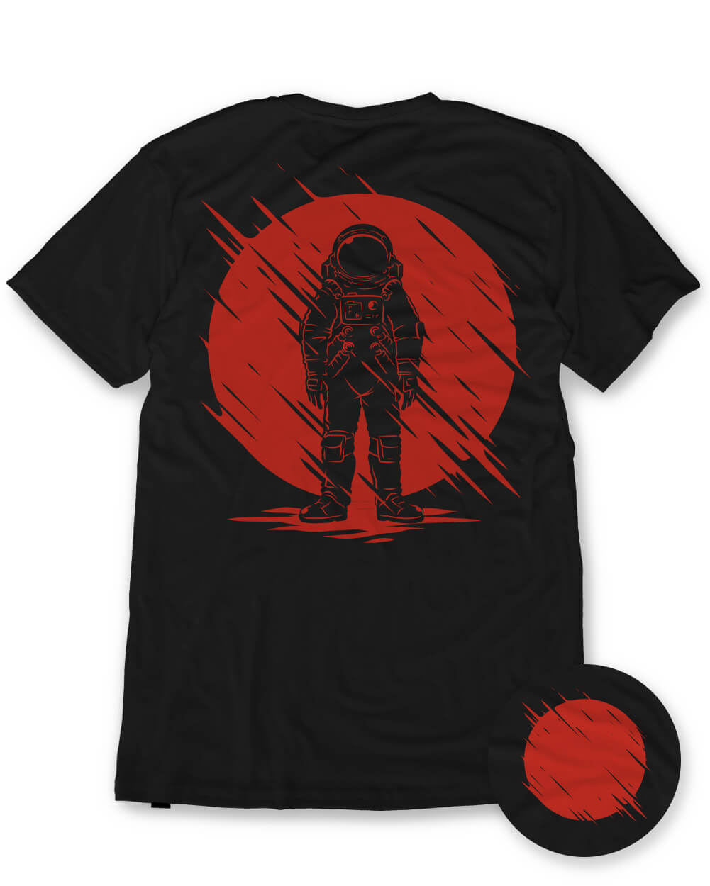 Cosmic Dawn Tee-Black-Regular-Mock--Model---L