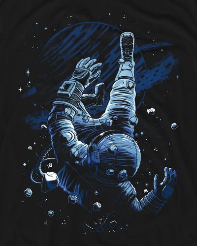 Cosmic Descent Tee-Black-Regular-Swatch--Model---L