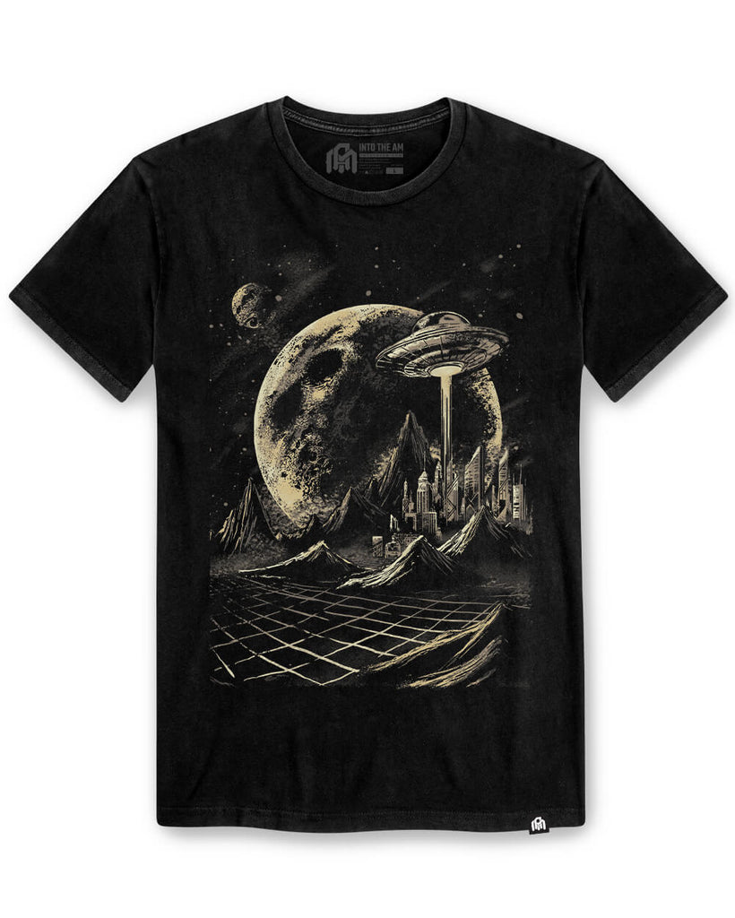 Cosmic Intruder Vintage Tee-Vintage Black-Mock--Clayton---M