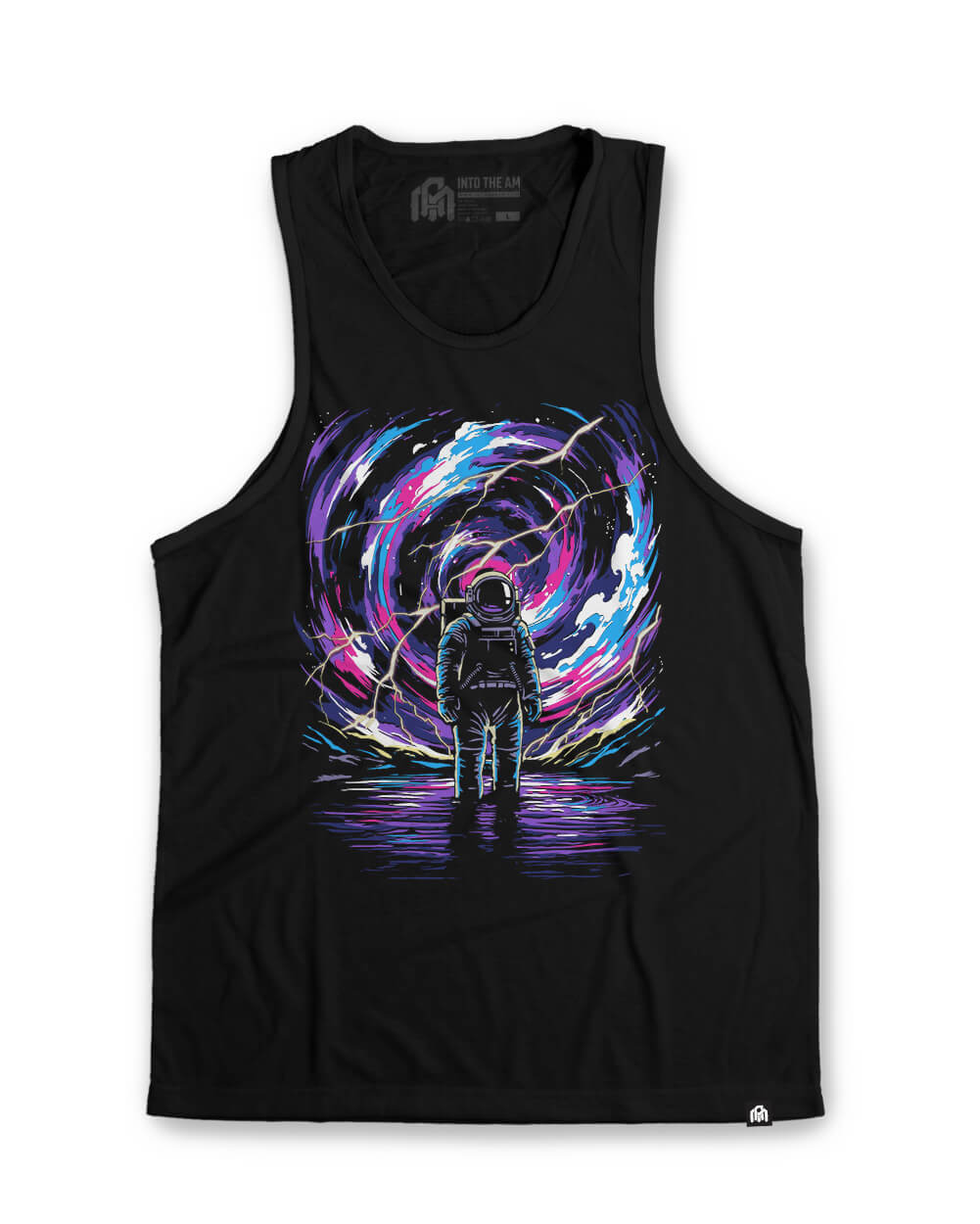 Cosmic Surge Tank-Black-Regular-Mock--Model---L