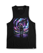 Cosmic Surge Tank-Black-Regular-Mock--Model---L