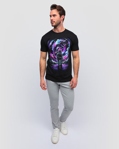 Cosmic Surge Tee-Black-Regular-Full--Model---L