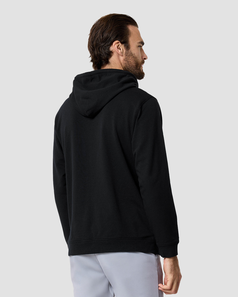 Cosmic Clash Hoodie-Black-Regular-Back--Model---L