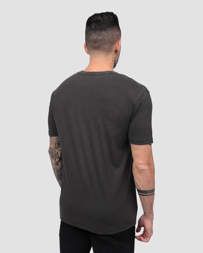 Cosmic Wanderer Vintage Tee-Vintage Graphite Black-Regular-Back--Model---L