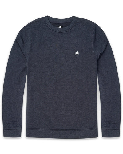 Crewneck Sweatshirt - Branded-Navy-Front