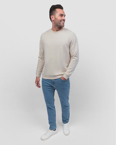 Crewneck Sweatshirt - Non-Branded-Beige-Full--Zach---L