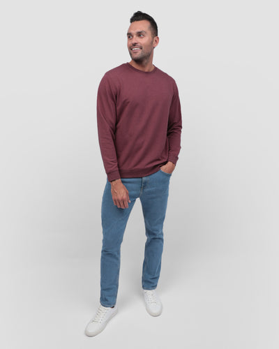 Crewneck Sweatshirt - Non-Branded-Maroon-Full--Zach---L