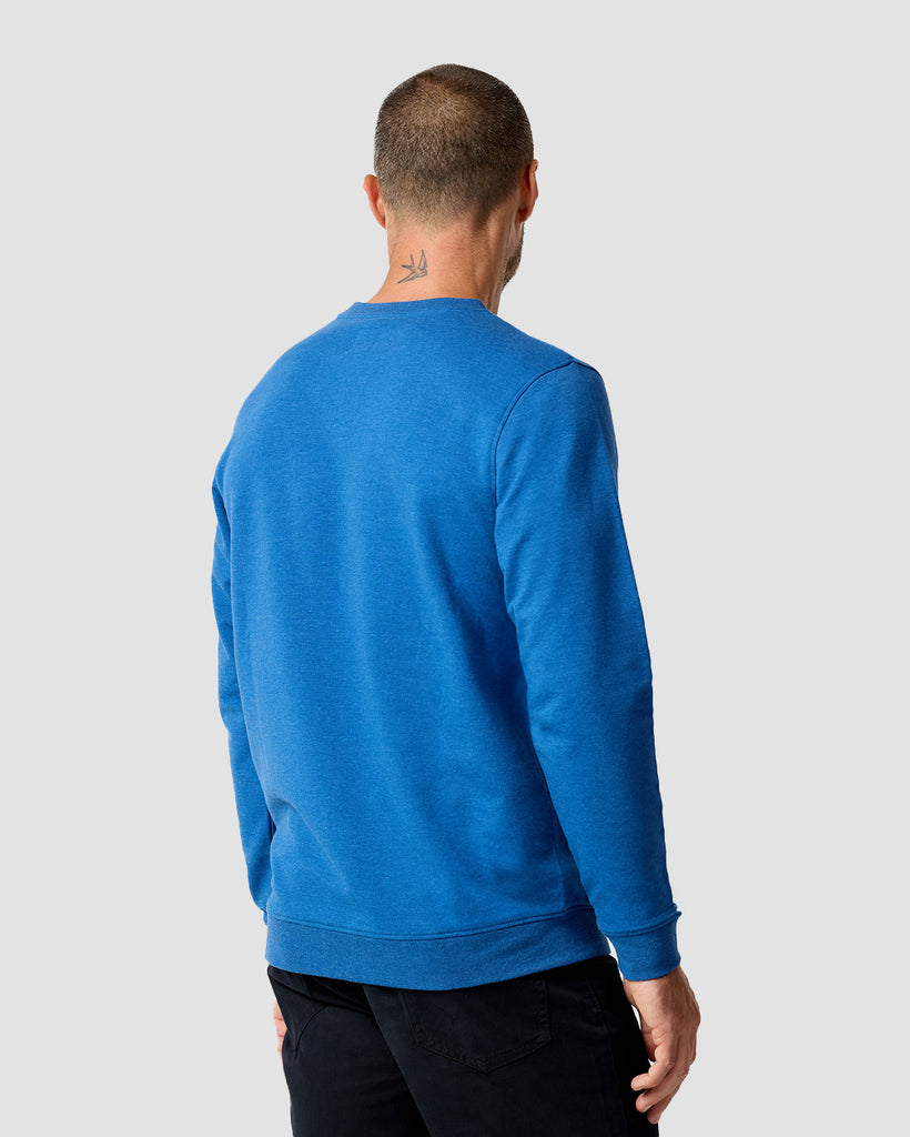 Crewneck Sweatshirt - Non-Branded-Cool Blue-Regular-Back--Zac---L