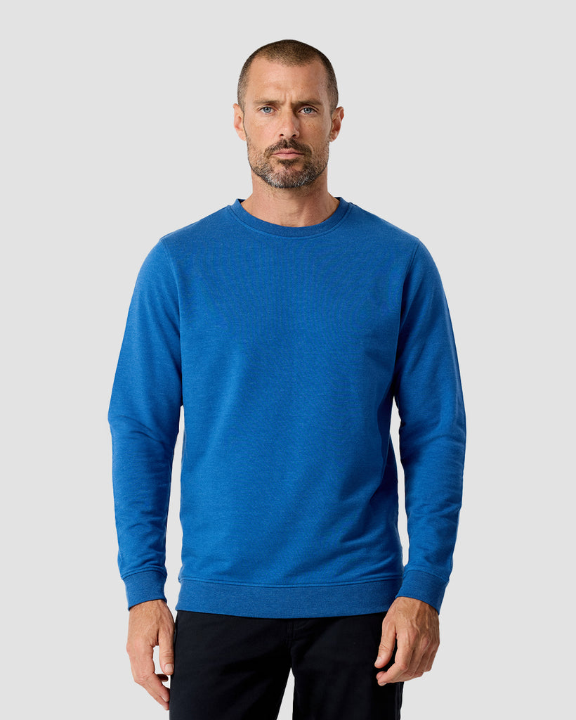 Crewneck Sweatshirt - Non-Branded-Cool Blue-Regular-Front--Zac---L