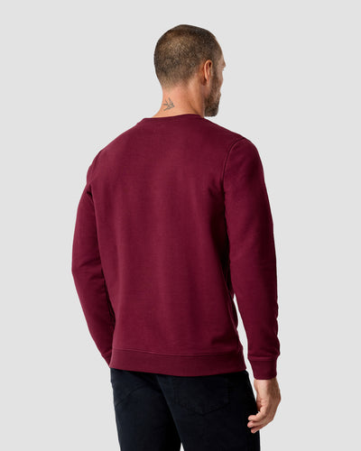 Crewneck Sweatshirt - Non-Branded-Dark Maroon-Regular-Back--Zac---L