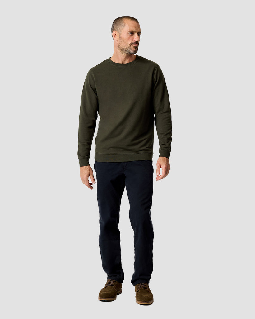 Crewneck Sweatshirt - Non-Branded-Midnight Olive-Regular-Full--Zac---L