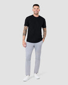 Curved Hem Tee-Black-Regular-Full--Model---L