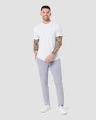 Curved Hem Tee-White-Regular-Full--Model---L