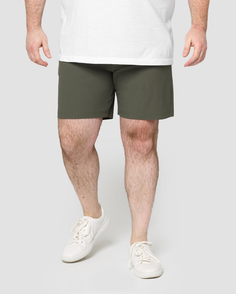 Daily Shorts-Dark Olive-9"-Front--Ross---36