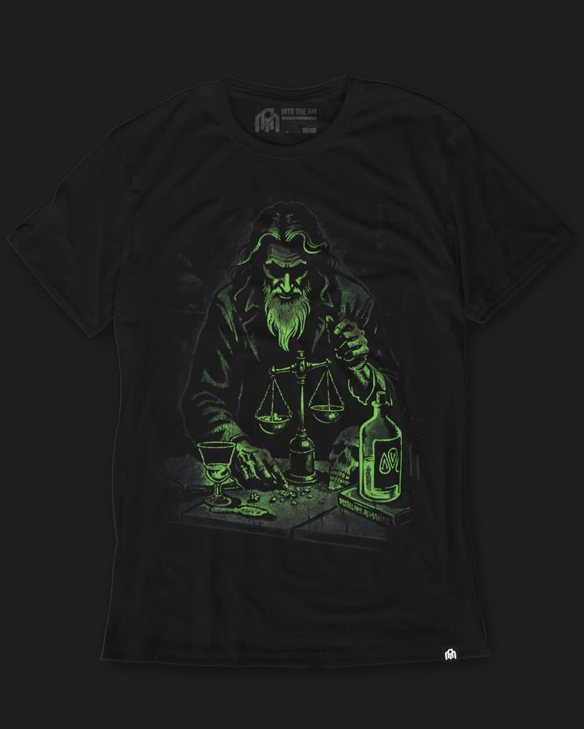 Dark Distiller Glow-in-the-Dark Tee-Black-Regular-Glow--Model---L