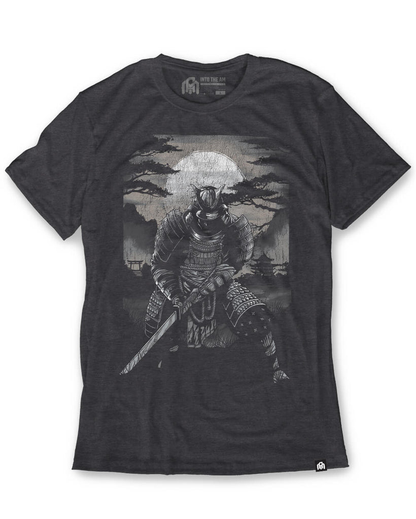 Dark Samurai Tee-Charcoal-Regular-Mock--Model---M