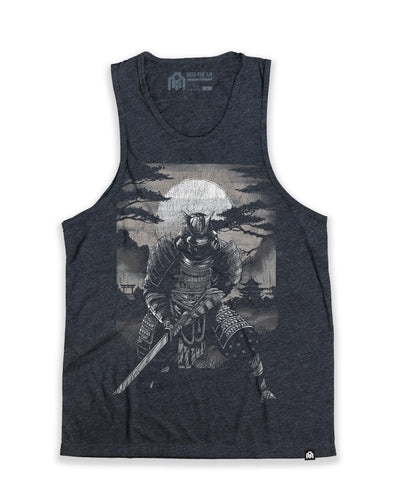Dark Samurai Tank-Charcoal-Regular-Mock--Model---L