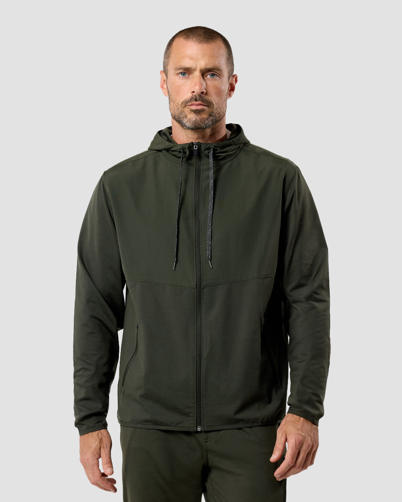 Daybreak Performance Jacket - Non-Branded-Midnight Olive-Regular-Front--Zac---L