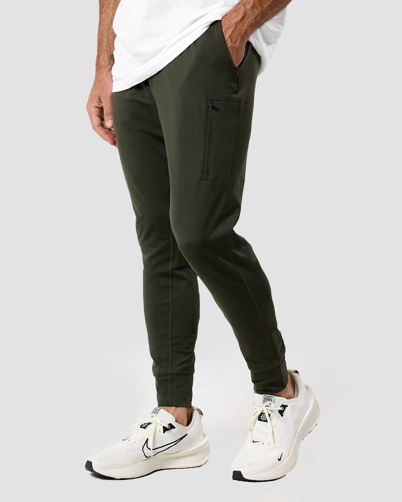 Daybreak Performance Joggers - Non-Branded-Midnight Olive-Regular-Side--Zac---L