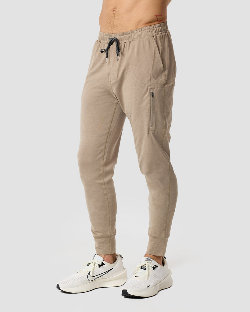 Daybreak Performance Joggers - Non-Branded-Taupe-Regular-Front--Zac---L