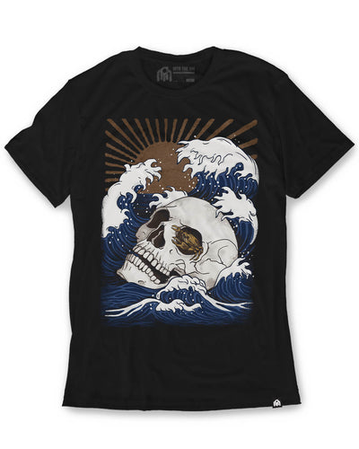 Dead Current Tee-Black-Regular-Mock--Model---L