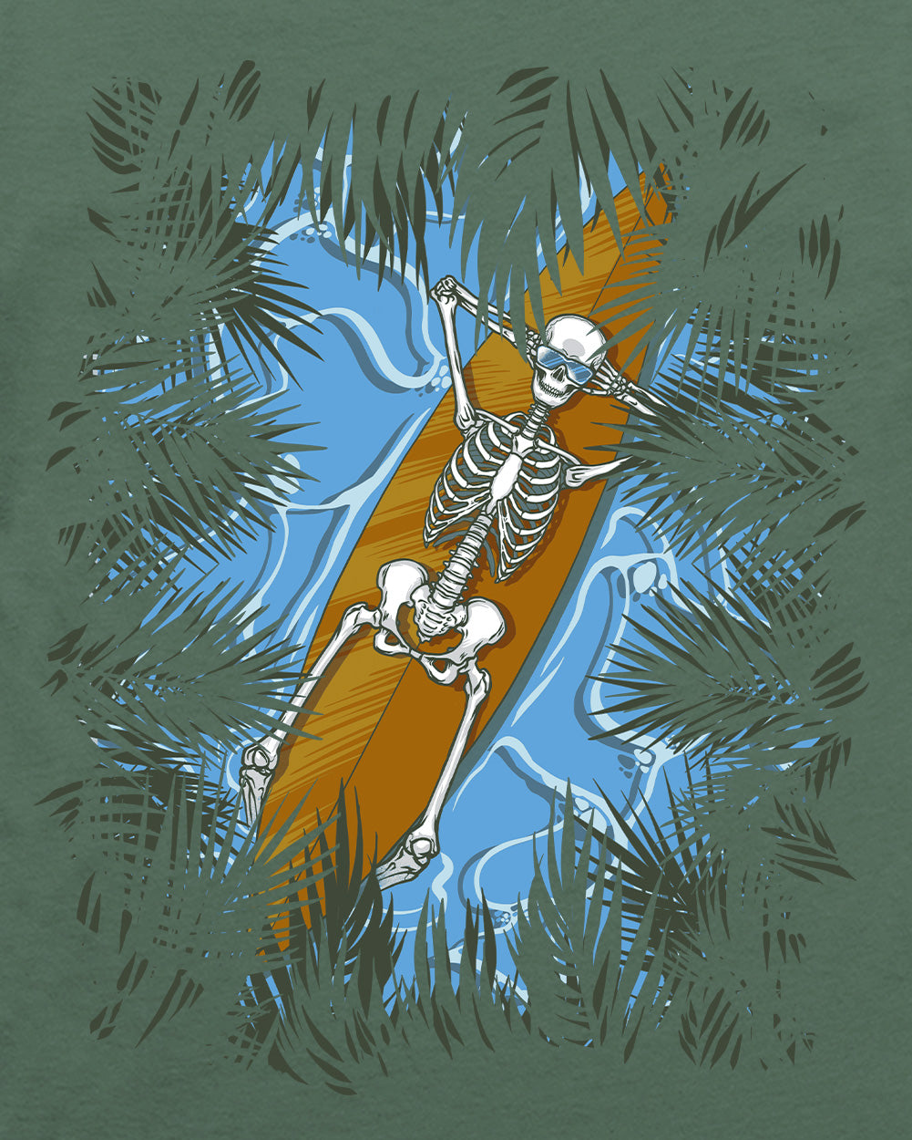 Dead Drift Tee-Royal Pine-Regular-Swatch--Model---L
