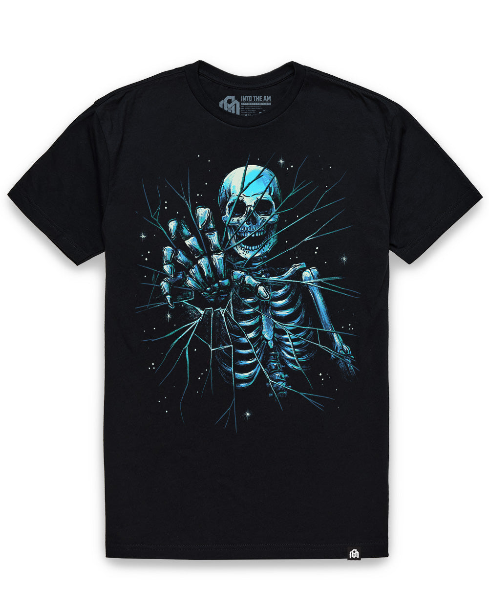 Death Reach Tee-Black-Regular-Mock--Model---L