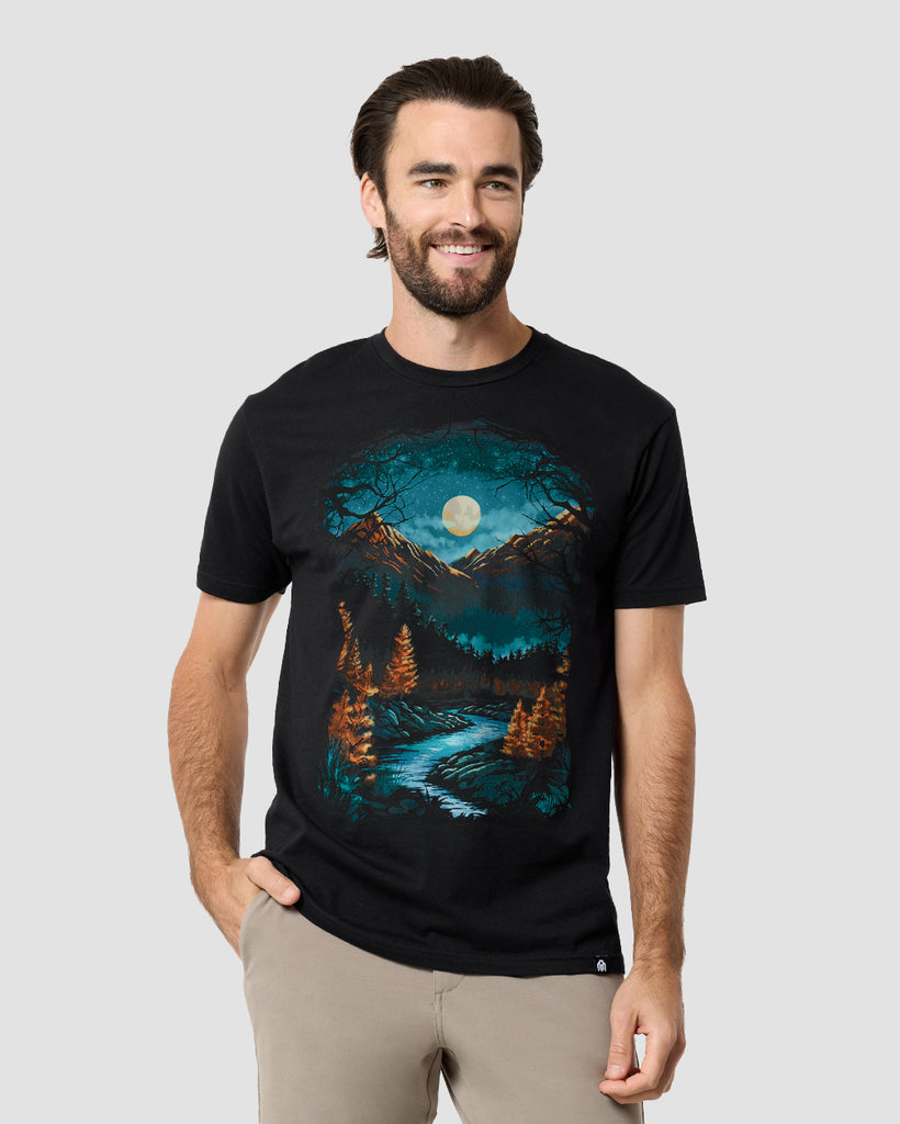 Eerie Woods Tee-Black-Regular-Front--Clayton---M