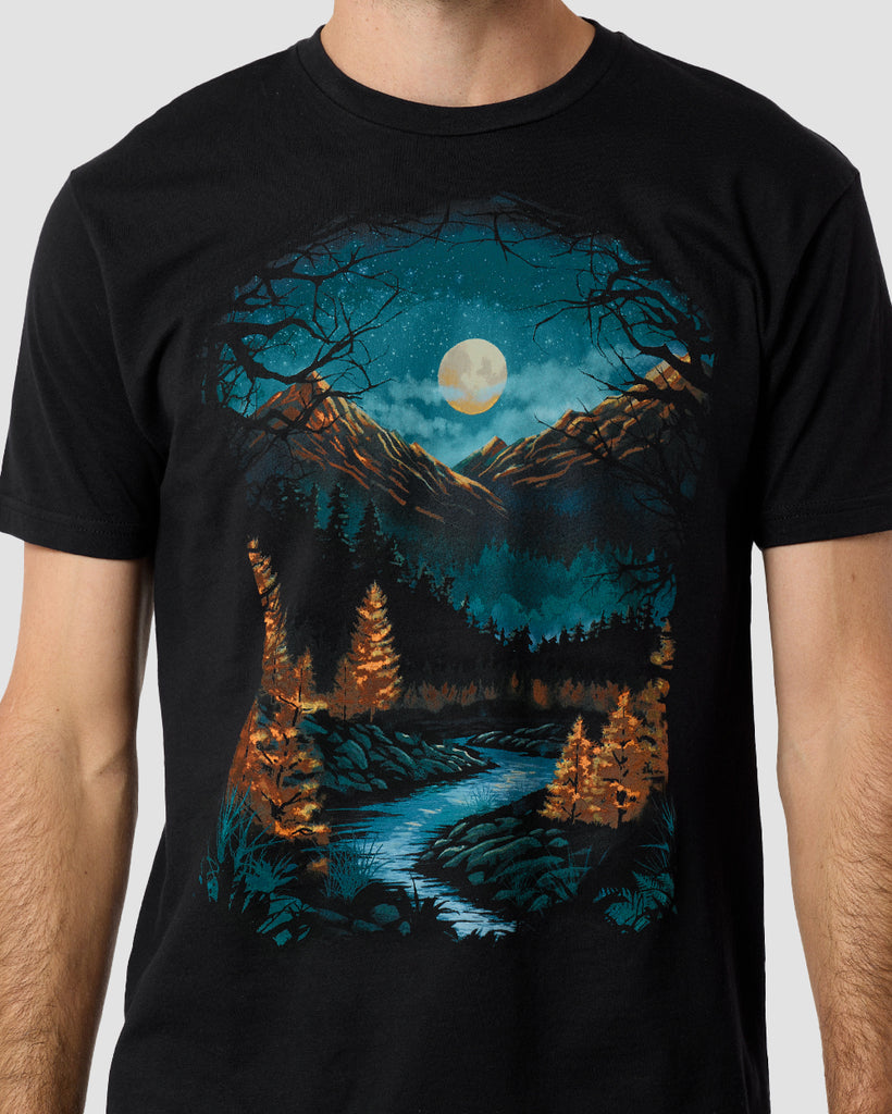 Eerie Woods Tee-Black-Regular-Detail--Clayton---M