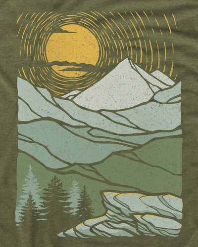 Emerald Ridge Tee-Olive Green-Regular-Swatch--Model---L