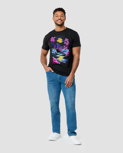 Enchanted Bloom Tee-Black-Regular-Full--Model---L