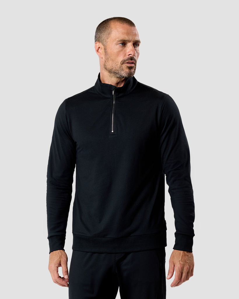 Endeavor Quarter Zip Tee - Non-Branded-Black-Regular-Front--Zac---L