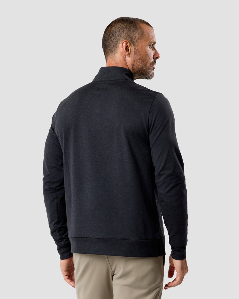 Endeavor Quarter Zip Tee - Non-Branded-Charcoal-Regular-Back--Zac---L