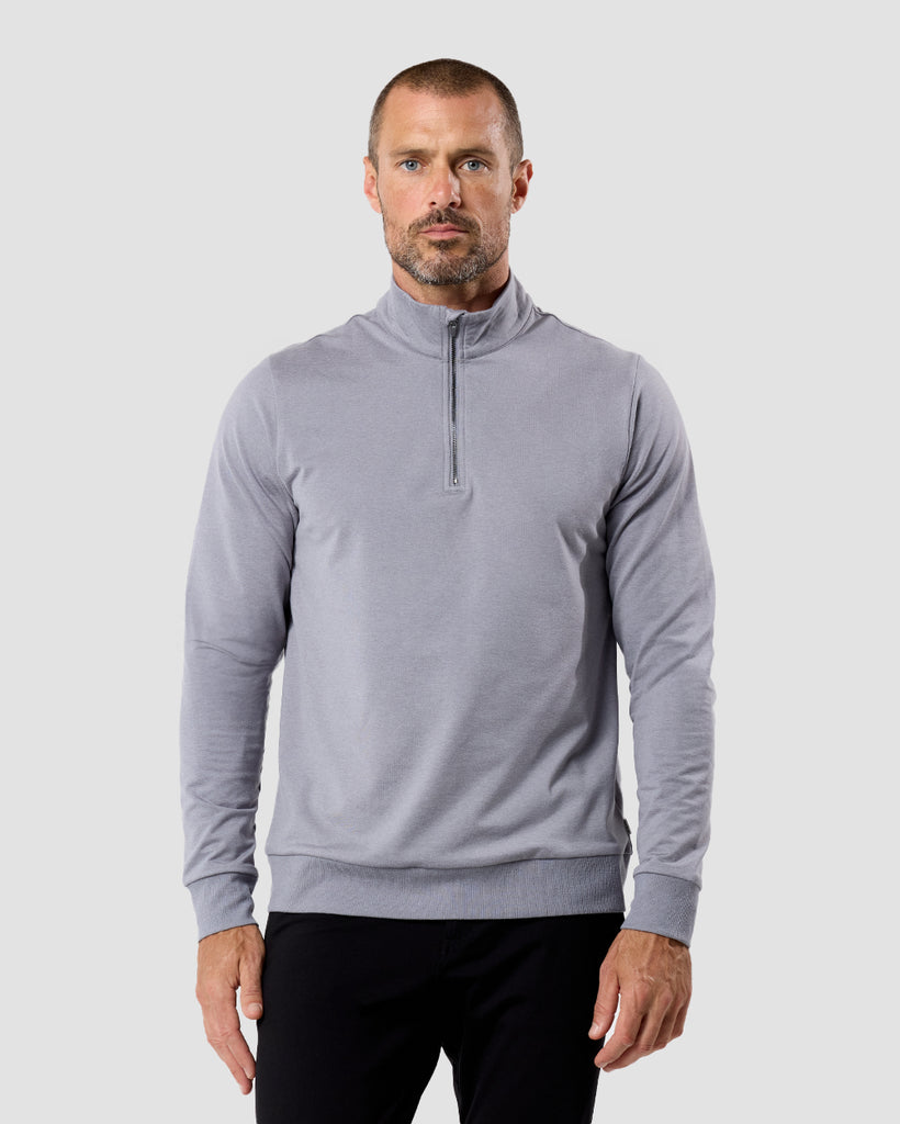 Endeavor Quarter Zip Tee - Non-Branded-Grey-Regular-Front--Zac---L