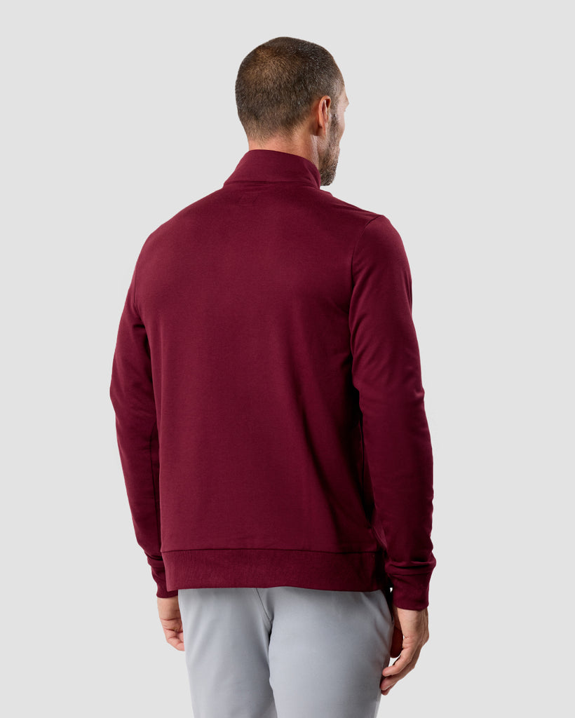 Endeavor Quarter Zip Tee - Non-Branded-Maroon-Regular-Back--Zac---L