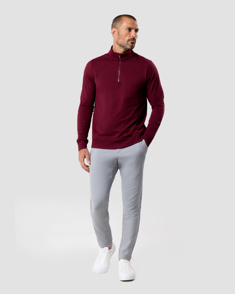 Endeavor Quarter Zip Tee - Non-Branded-Maroon-Regular-Full--Zac---L