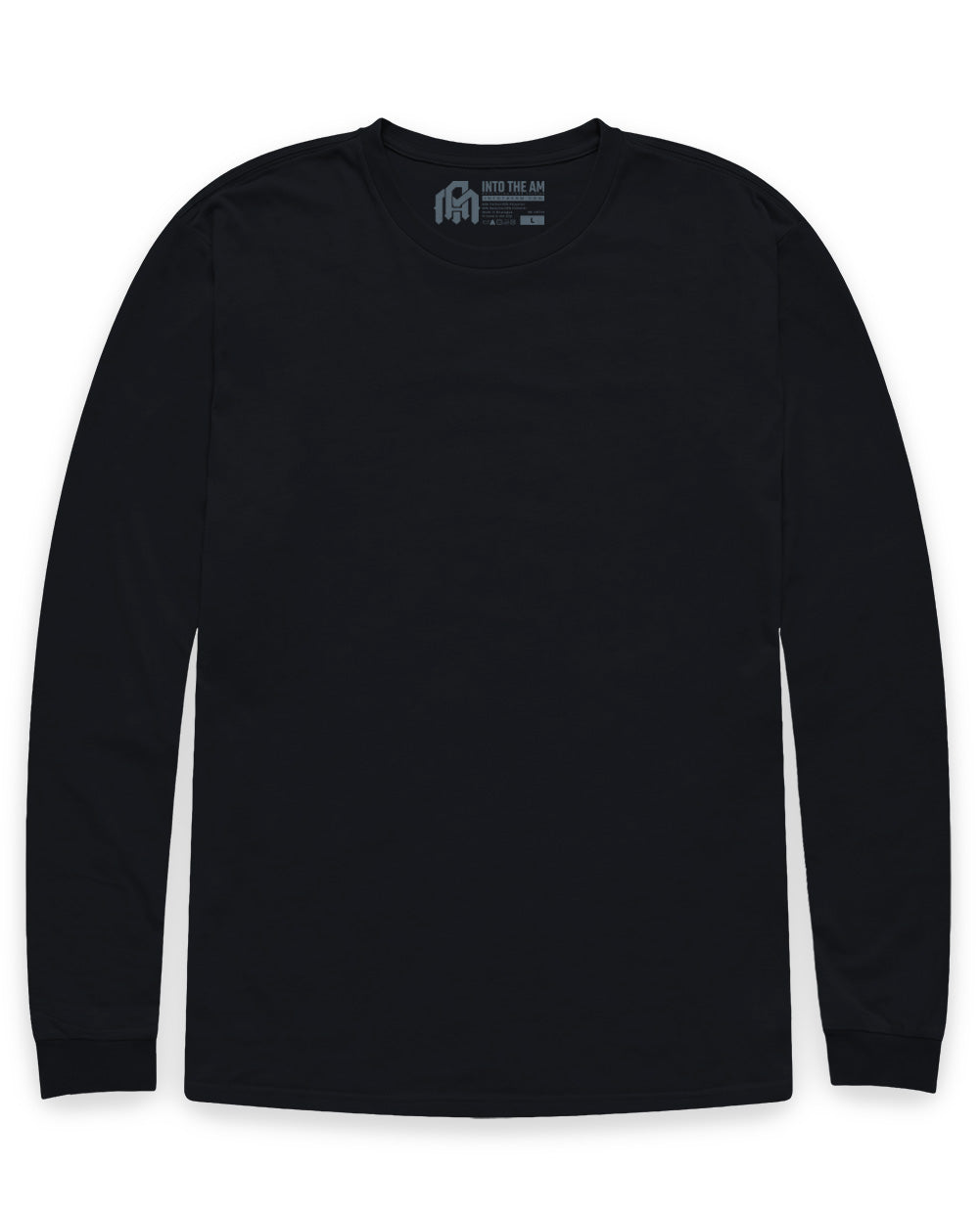 Long Sleeve Tee-Black-Tall-Regular-Mock--Model---L