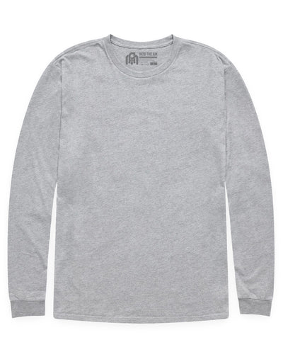 Long Sleeve Tee-Grey-Reg-Regular-Mock--Model---L
