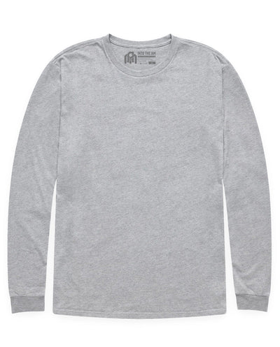 Long Sleeve Tee-Grey-Tall-Regular-Mock--Model---L