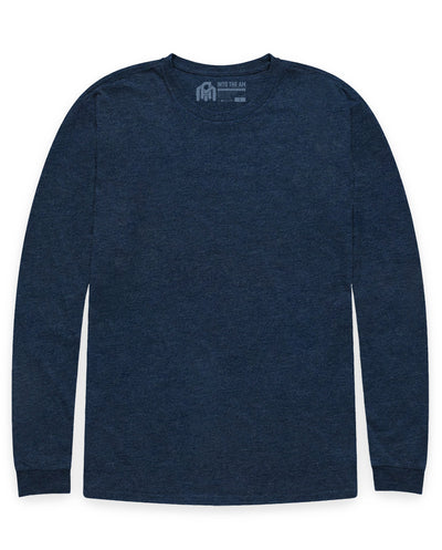 Long Sleeve Tee-Navy-Reg-Regular-Mock--Model---L