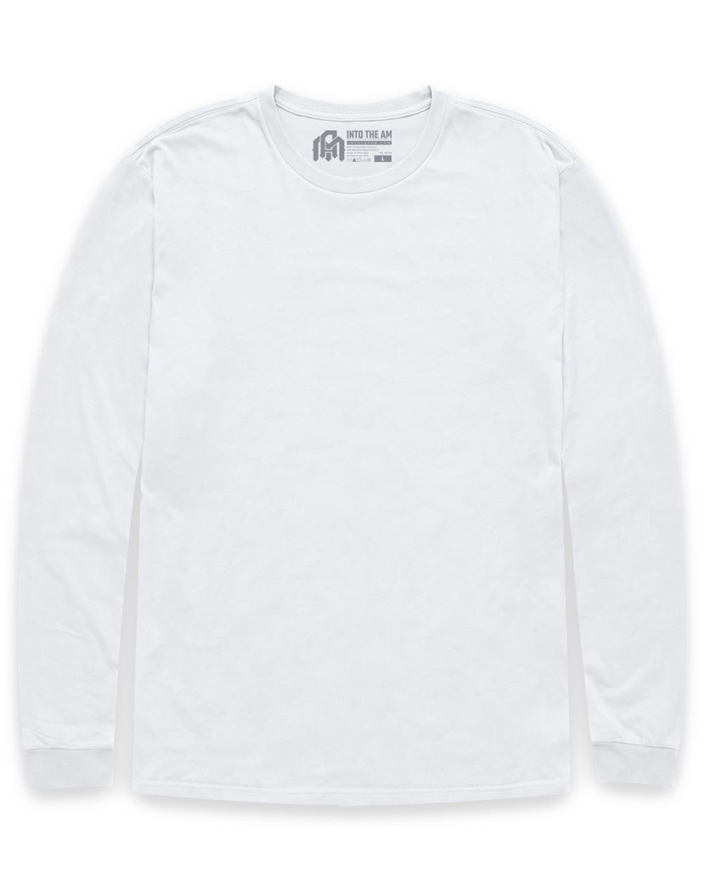 Long Sleeve Tee-White-Reg-Regular-Mock--Model---L