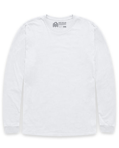 Long Sleeve Tee-White-Reg-Regular-Mock--Model---L